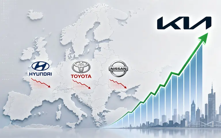 На глобальном рынке Toyota, Hyundai и Nissan показывают снижение результатов… только Kia преуспевает