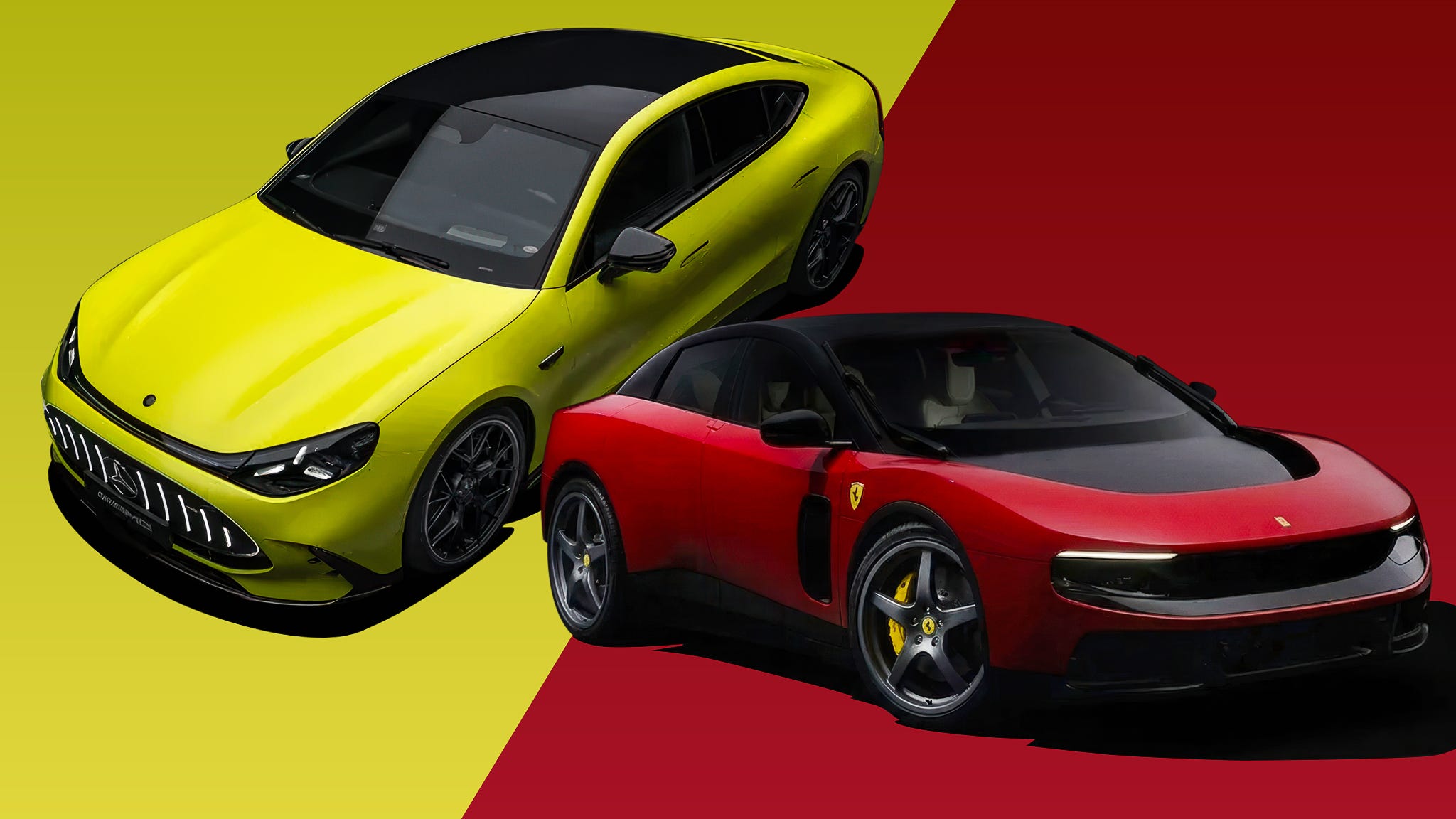 Ferrari Luce против Mercedes-AMG GT 4-Door: какой суперэлектромобиль лучше отражает будущее?